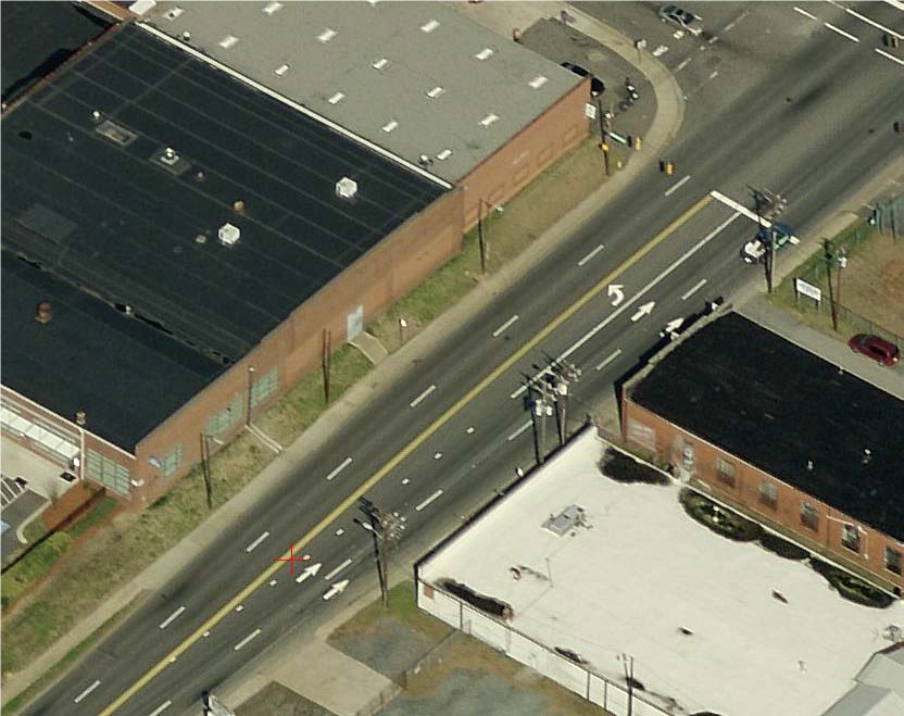 Aerial view of the North Tryon Street corridor